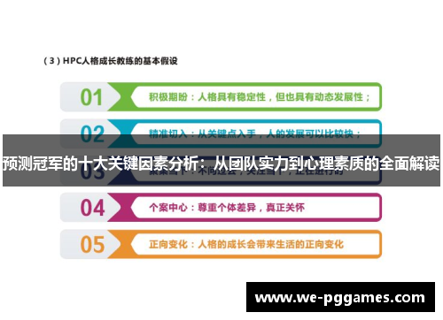 预测冠军的十大关键因素分析：从团队实力到心理素质的全面解读